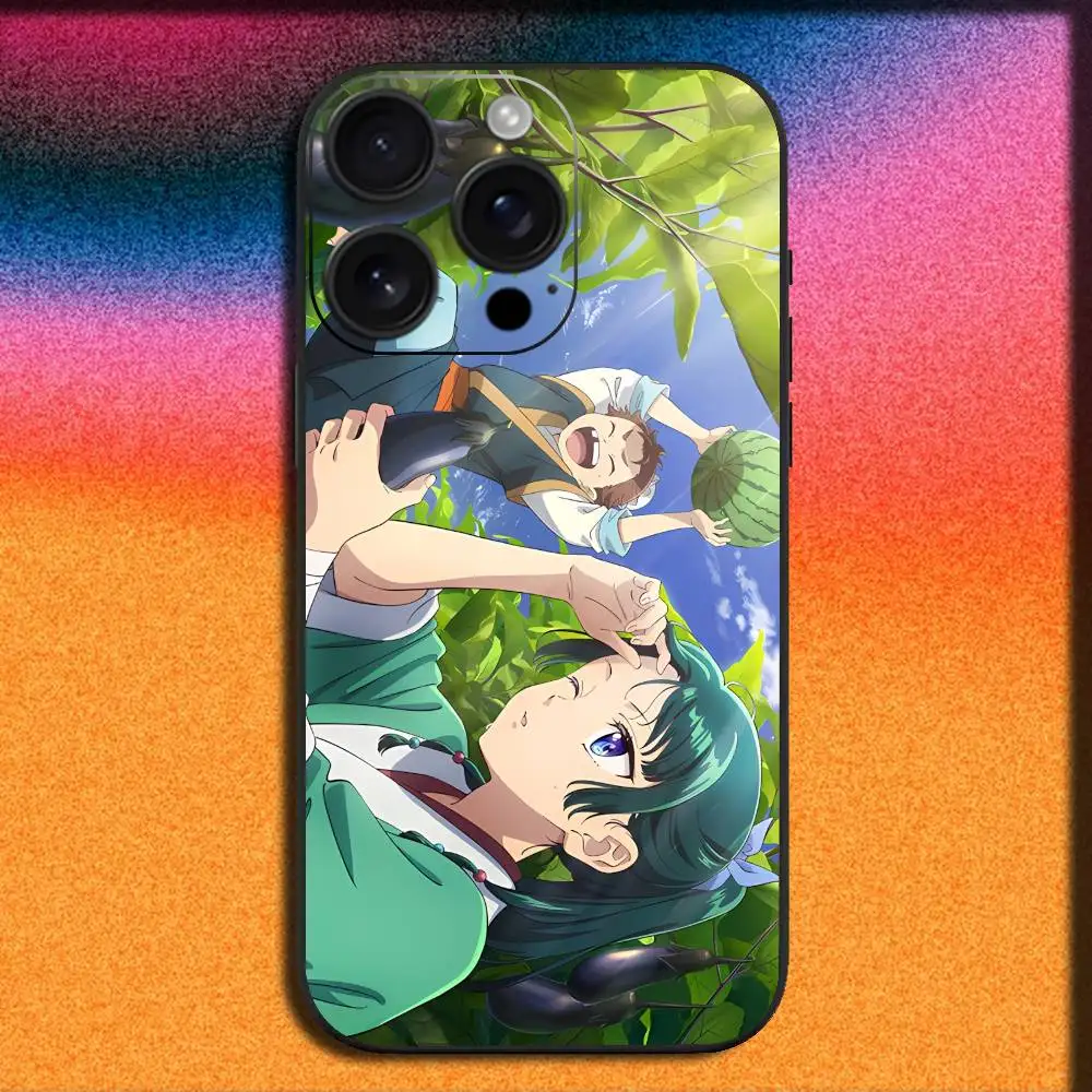 T-The A-Apothecary Diaries 아이폰 케이스 (17,16,15,14,13,12,11,Pro,Max,Plus,E,SE4,Air,Mini) 블랙 커버