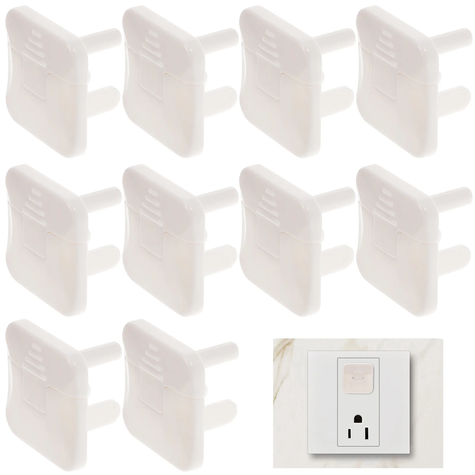 

10Pcs Childproof Outlet Plug Cover Smooth Safety Caps for Electrical Outlets Baby Proofing Socket Protection Polished Edges No
