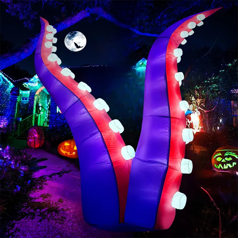 

6 FT Inflatables Octopus Tentacle Halloween Decoration Built-in LED for Outdoor Courtyard Ornament Halloween Inflatable Model