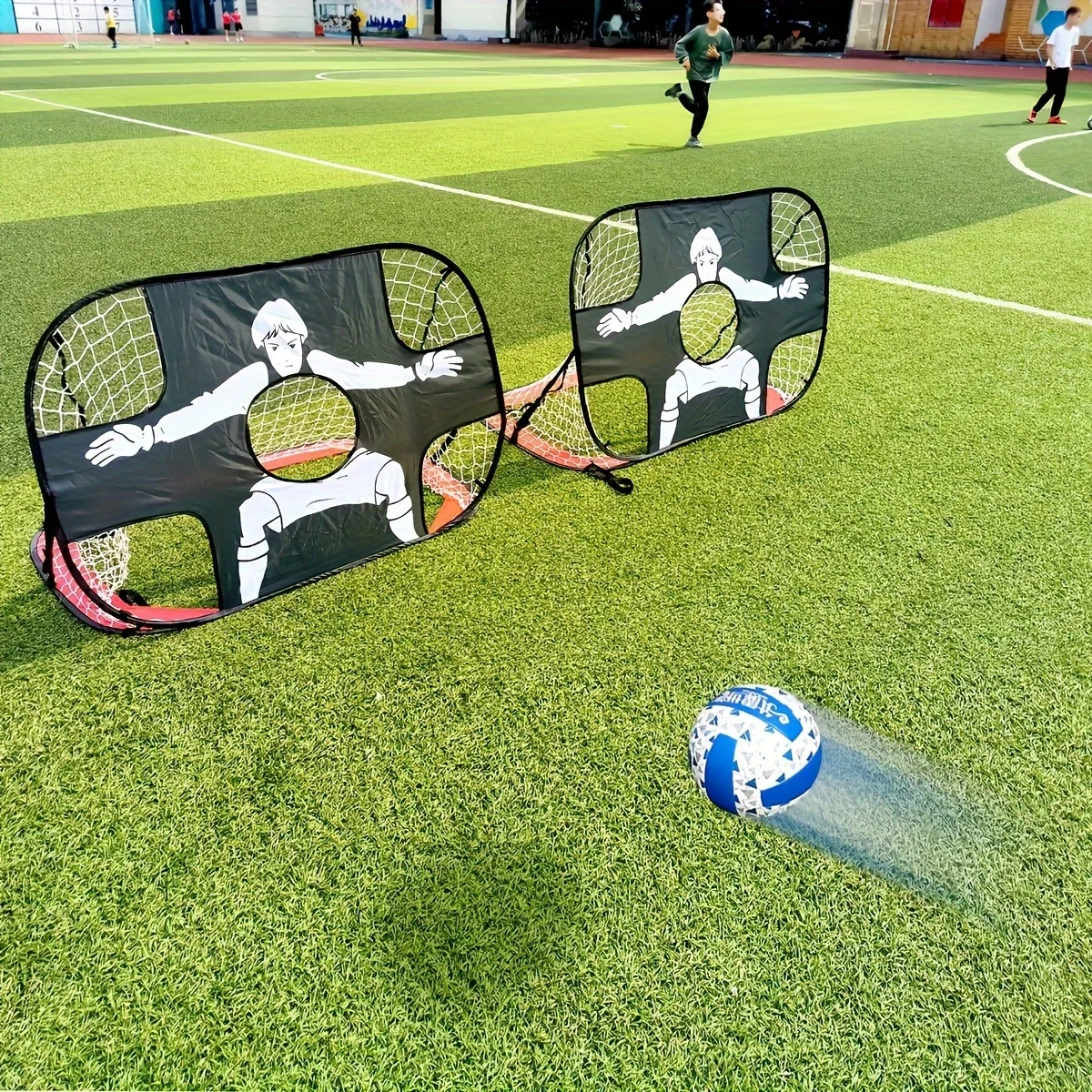 Foldable Football Goal Nylon Soccer Goal Adults Football Target Net for Playground Backyard Indoor Outdoor Training