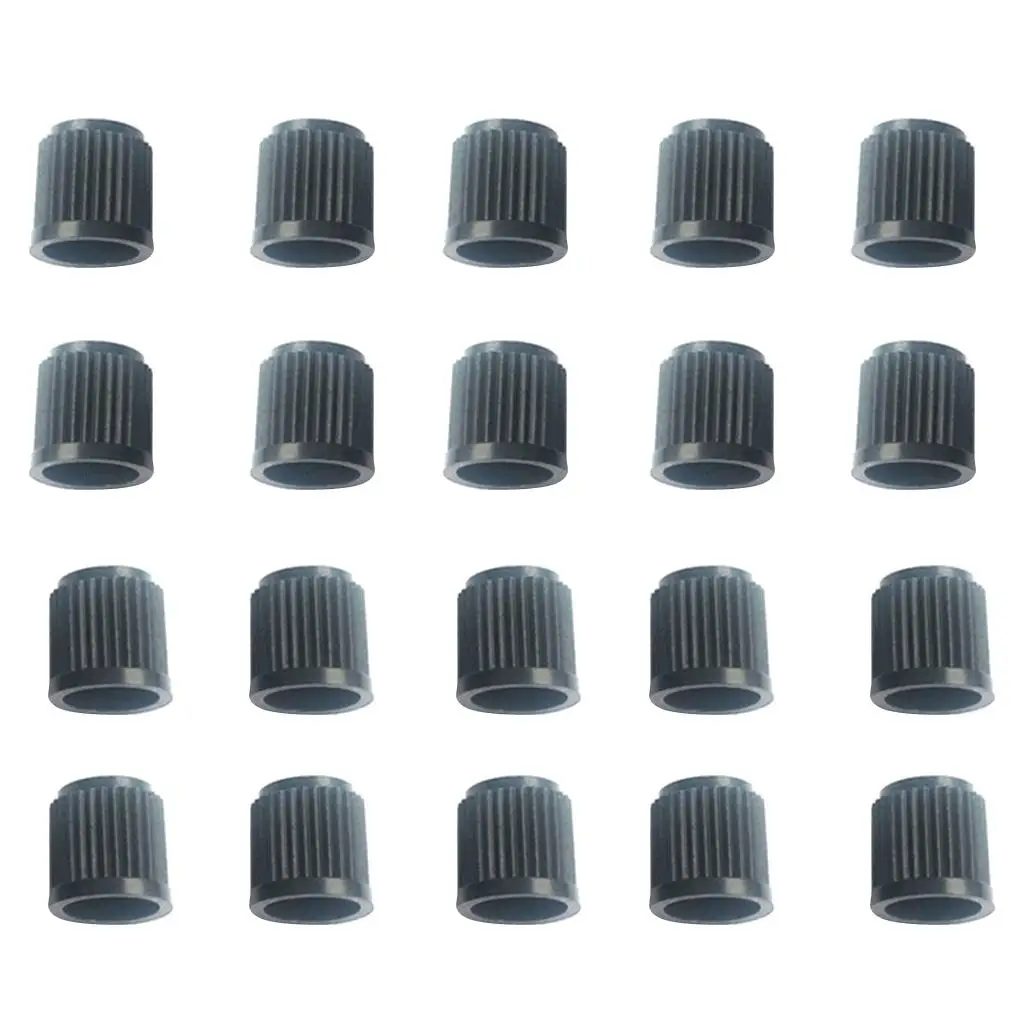 20 Pieces Plastic Auto Motorcycle Truck wheel Tire Stem Caps Black