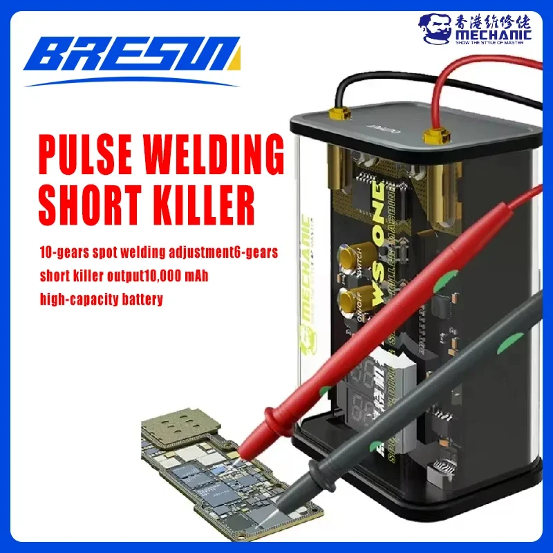 MECHANIC WS One Pulse Spot Welding Machine Short Killer For iPhone Andriod Battery Flex Replace DIY Tool Short Circuit Repair