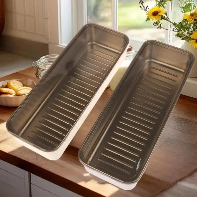 

Stainless Steel Food Storage Container Rectangle Dish With Cover Noodles Fruit Tray Lunch Box Thick Refrigerator Organizer Plate