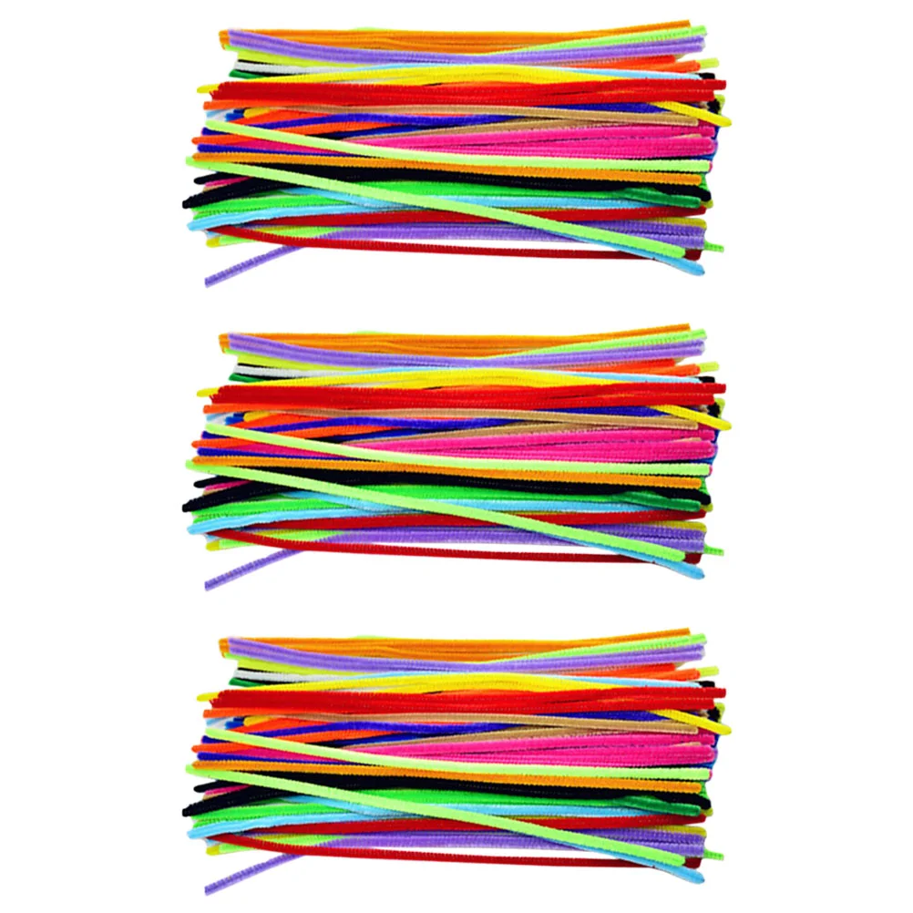 300 Pcs Color Twist Stick Glitter Pipe Cleaner Iron Wire Bulk Crafts Handmade Tool