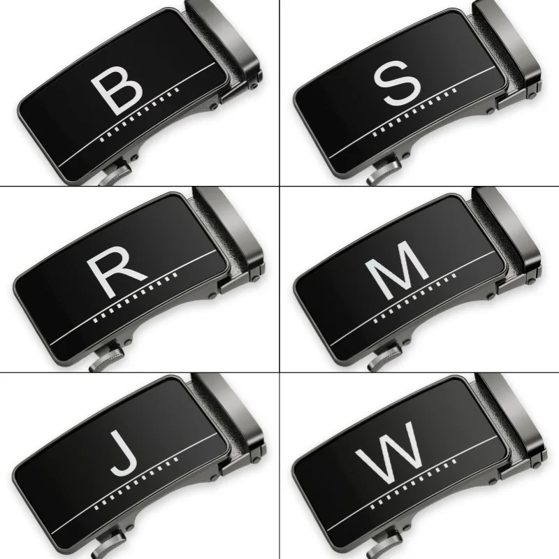 Męska klamra do paska biznesowego z literą Części zamienne Automatyczna klamra do paska o szerokości 3,2-3,5 cm Klamra ze stopu z grzechotką
