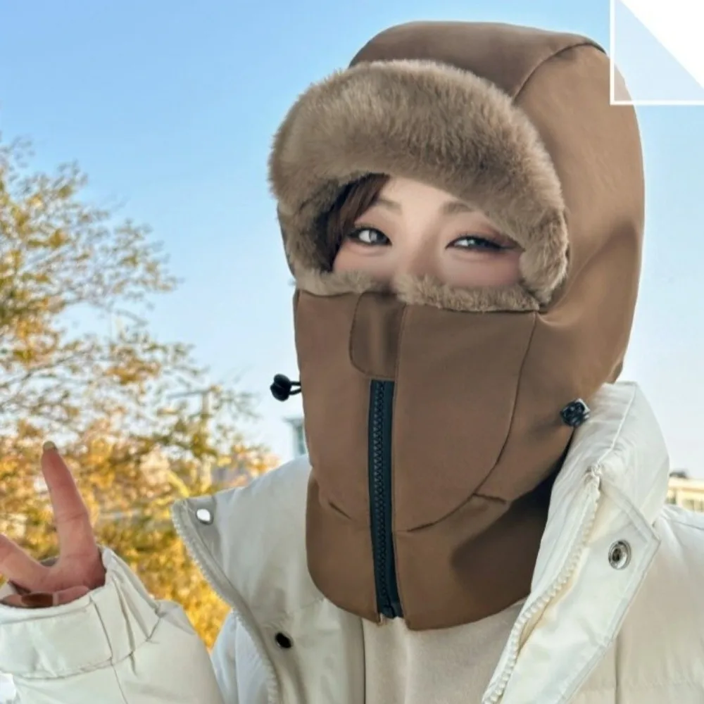 المحمولة بلون 4 في 1 الشتاء الدراجات قبعة الباردة مقاومة يندبروف وشاح دافئ قناع الوجه الدفء المخملية لي فنغ قبعة الرجال #3