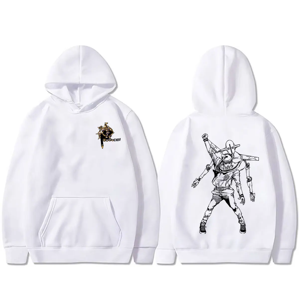 Anime Jojo Bizarre Adventure Graphic Hoodie Manga Higashikata Josuke Hooded Sweatshirt Men Women Cartoon Vintage Casual Hoodies