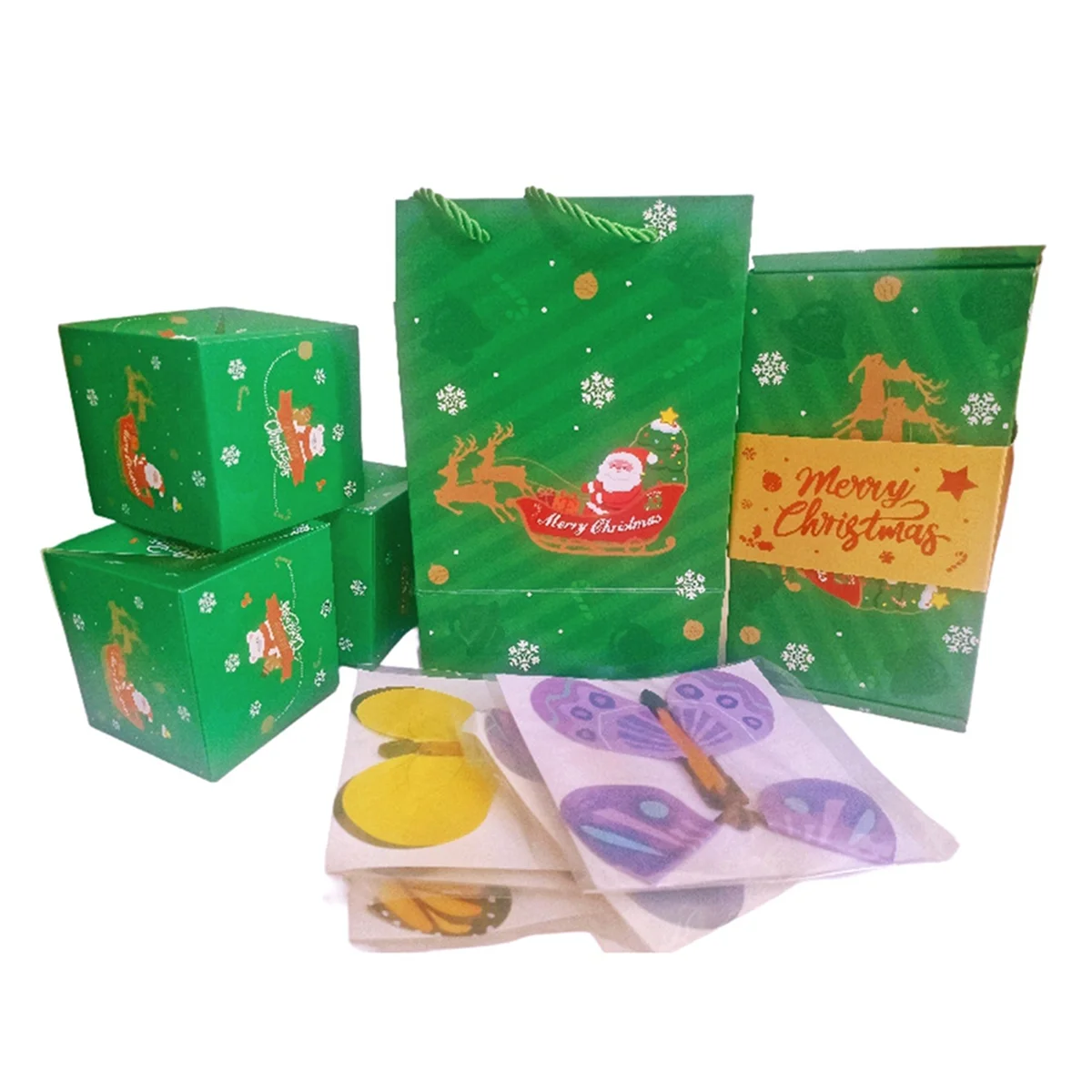 A77I Surprise Gift Box Explosion, Merry Christmas Surprise Box Explosion Gift Box, Christmas Cash Explosion Gift Box Green 6