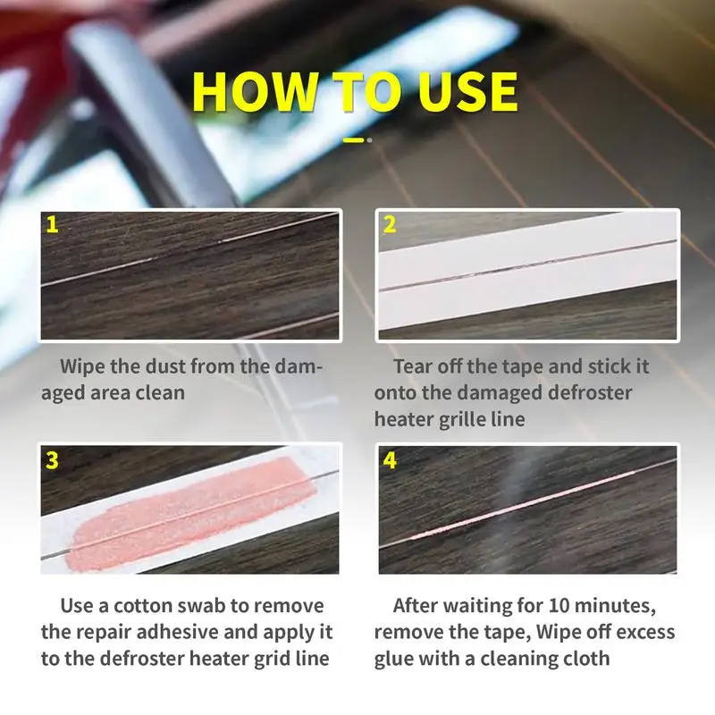 Rear Window Grid Repair Tool Complete Defroster Grid Line Repair Kit For Rear Window Vehicles Glass Repair Tools For Sedan