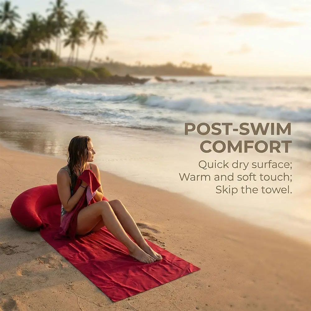Beach Chair PVC Inflatable Beach Mat Portable Design Foldable Grass Cushion Moisture Proof Convenient Beach Sleeping Mat Travel