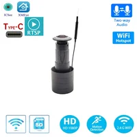 ICSEE ojo de puerta agujero seguridad 3MP 1,66mm lente gran angular ojo de pez CCTV red Mini mirilla puerta Wifi cámara 5v RTSP Xmeye VMS