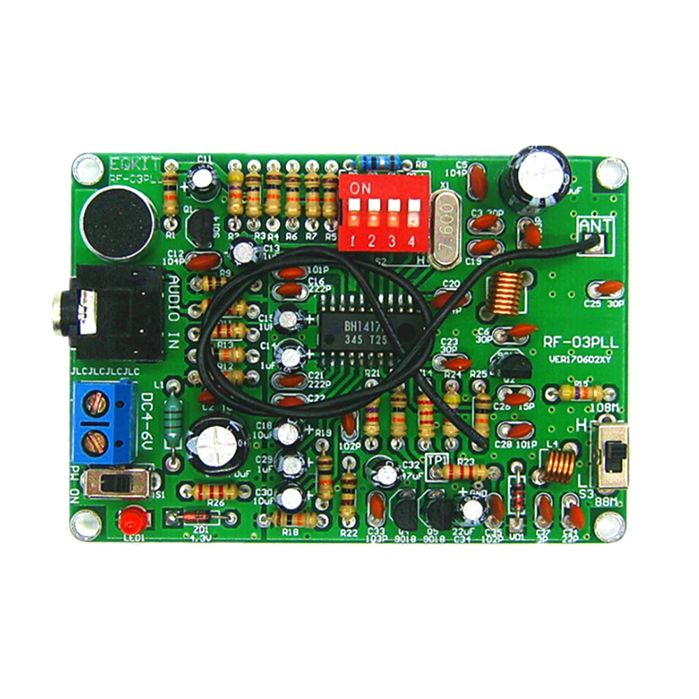 87-108Mhz Fm Frequency Modulation Wireless Microphone Module Diy Fm Transmitter Board Parts Module Dc 4-6V Diy Electronics