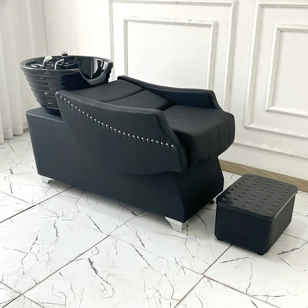 

Unique Portable Shampoo Bed Trendy Luxury Simple Modern Hair Shampoo Bed Fashion Ergonomic Cadeira De Barbearia Furniture