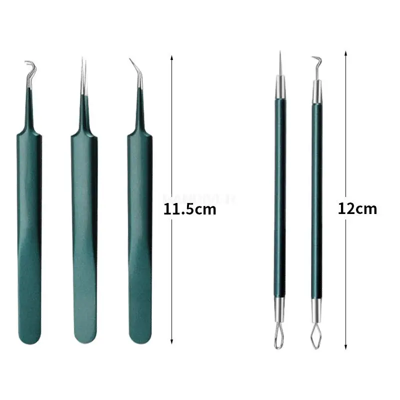  Acne Needle Clip Set Acne Needle Acne Needle Blackhead Clip Cell Clip Stainless Steel Repair Set Facial Care Home