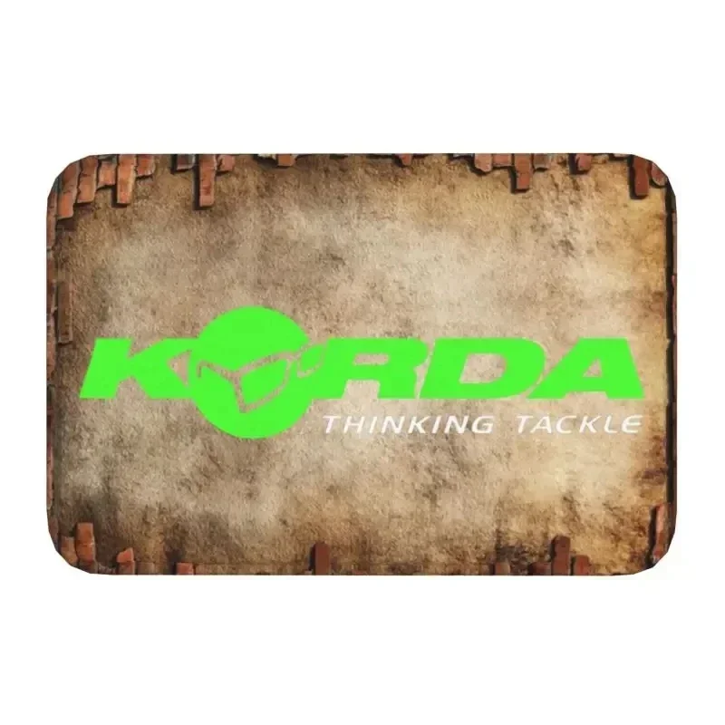 Personalized Korda Fishing Logo Doormat Mat Anti-Slip Fish Carp Fisherman Gift Bathroom Kitchen Living Room Rug Carpet 40*60cm