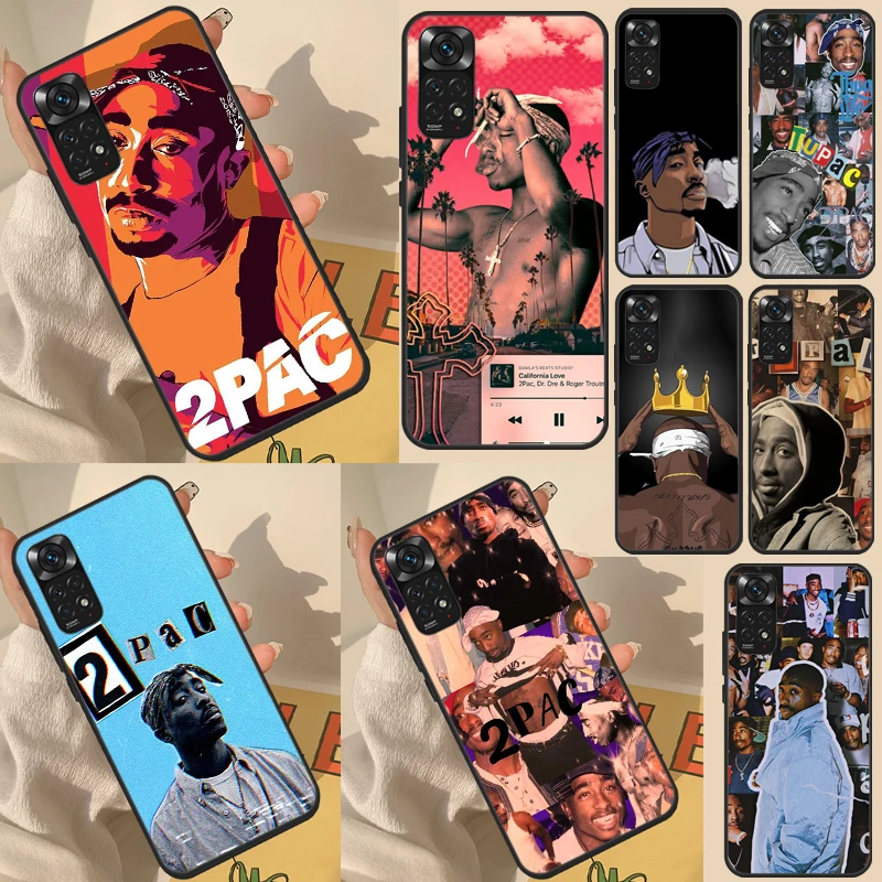 2Pac Makaveli Tupac Amaru Shakur For Redmi Note 11 Pro Case For Redmi Note 10 Pro 7 8 9 10S 11S K40 K50 9A 9C 10A 10C Cover