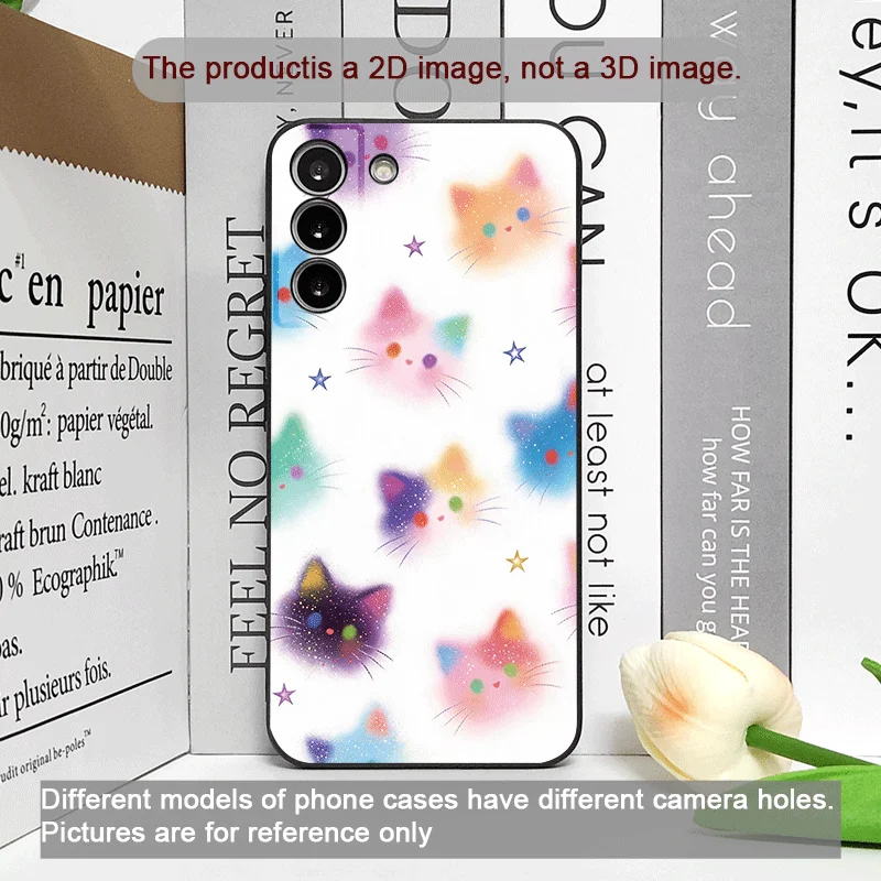 Funny Graffiti Colorful Cat Head Printed Phone Case for Huawei Nova 13 12 11 Pro 10 SE Mate 70 60 40 Pro Plus P60 P40 Soft Cover