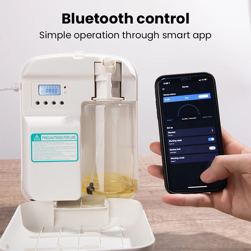 NAMSTE Waterless Fragrance Diffuser 400ml Bluetooth Wall Hanging Flavoring Diffuser Function Air Freshener Smell for Home Hote