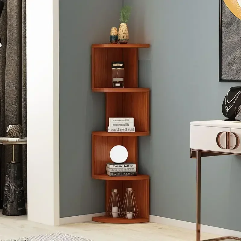 Bedroom Study Corner Simple Floor Creative Triangle Corner Multi-layer Shelf Home Living Room  Bookshelf Bookcase Book Storage