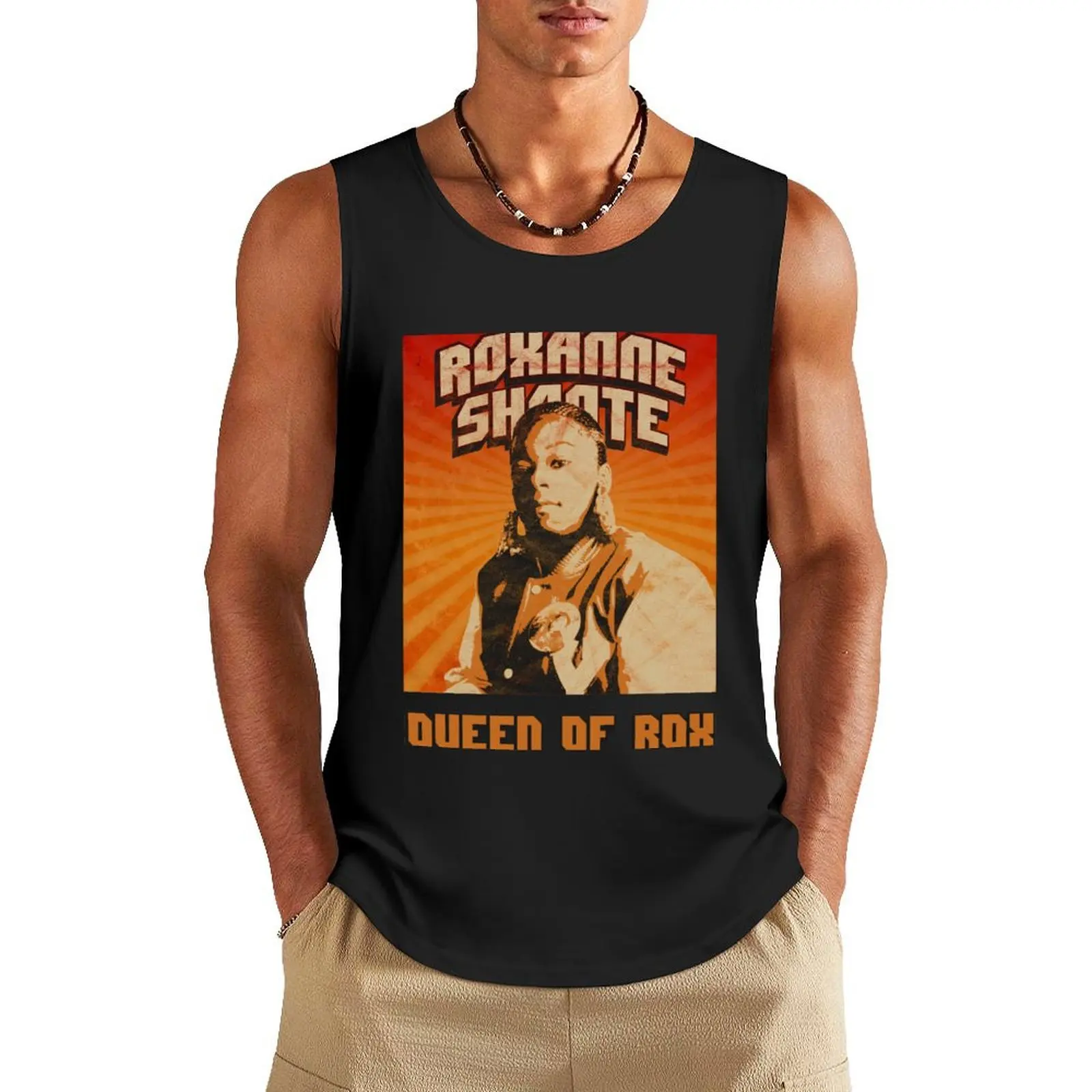 Roxanne Shante Old School Hip Hop Tank Top T-shirt men mens clothing gym accessories man vest for men