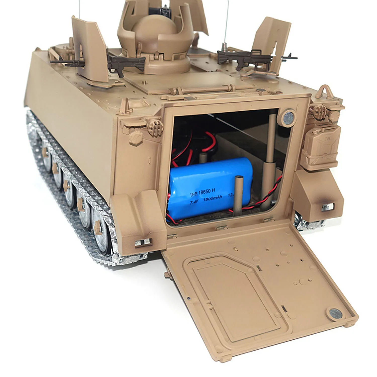 

TD RC Tank 1/16 M2412-B M113A1 ACAV 360 Turret Rotation Infrared Metal Wheels Gearbox Smoke Unit Radio Control Military Vehicle