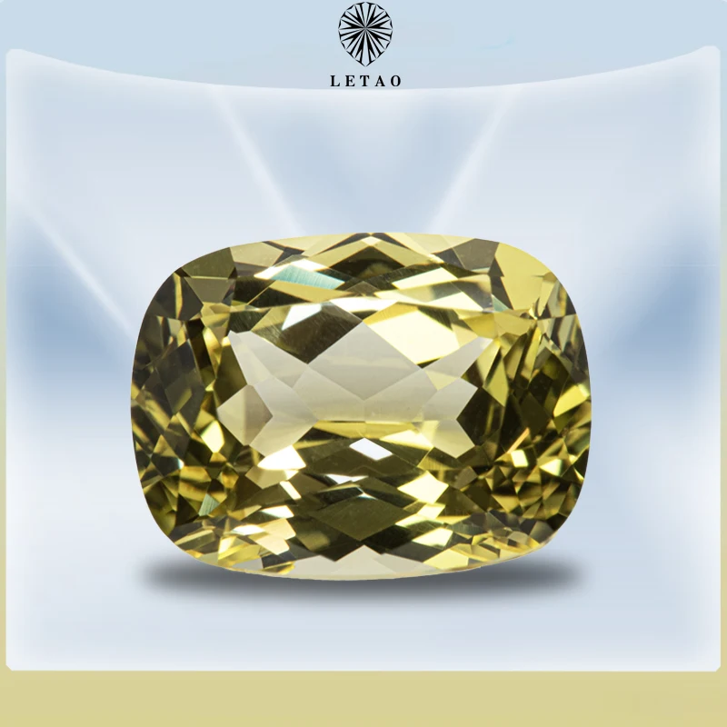 Lab Grown Yellow Colour Sapphire Rectangular Cushion Shape VVS1 Charms DIY Jewelry Making Material Selectable AGL Certificate