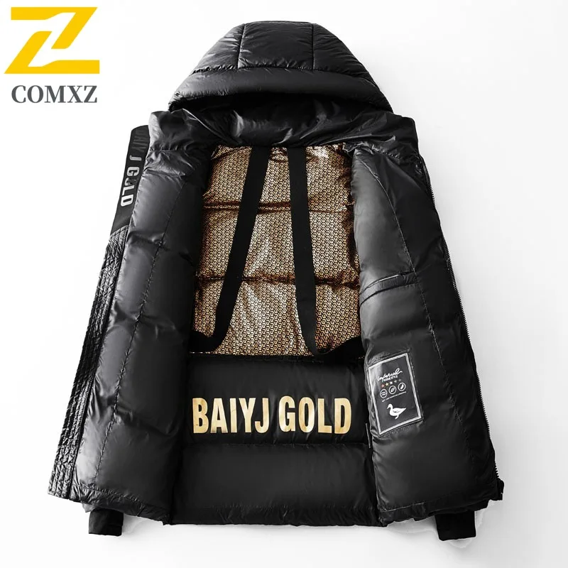 رجل الجرافين أسفل سترة الحرارية اصطف مقنعين سترة معطف يندبروف مقاوم للماء انفصال الفراء تقليم الثقيلة القطب الشمالي معطف