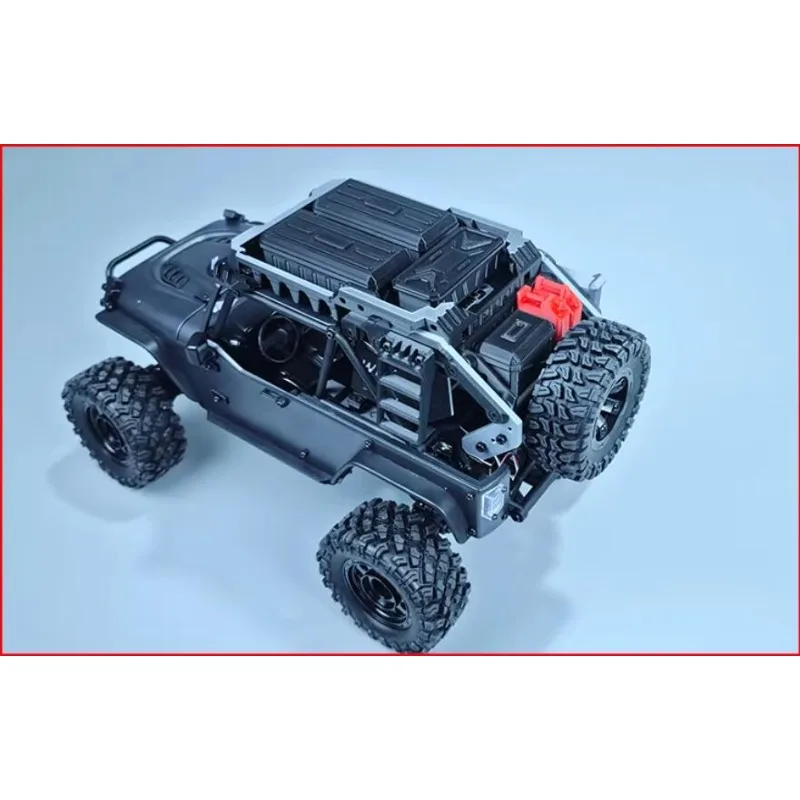 

For MJX H12Y 1/12 Scale RC Car Upgrade Parts-Roll Cage & Roof Rack Added Ladder Toolbox Fuel Tank Simulation Decoration Parts