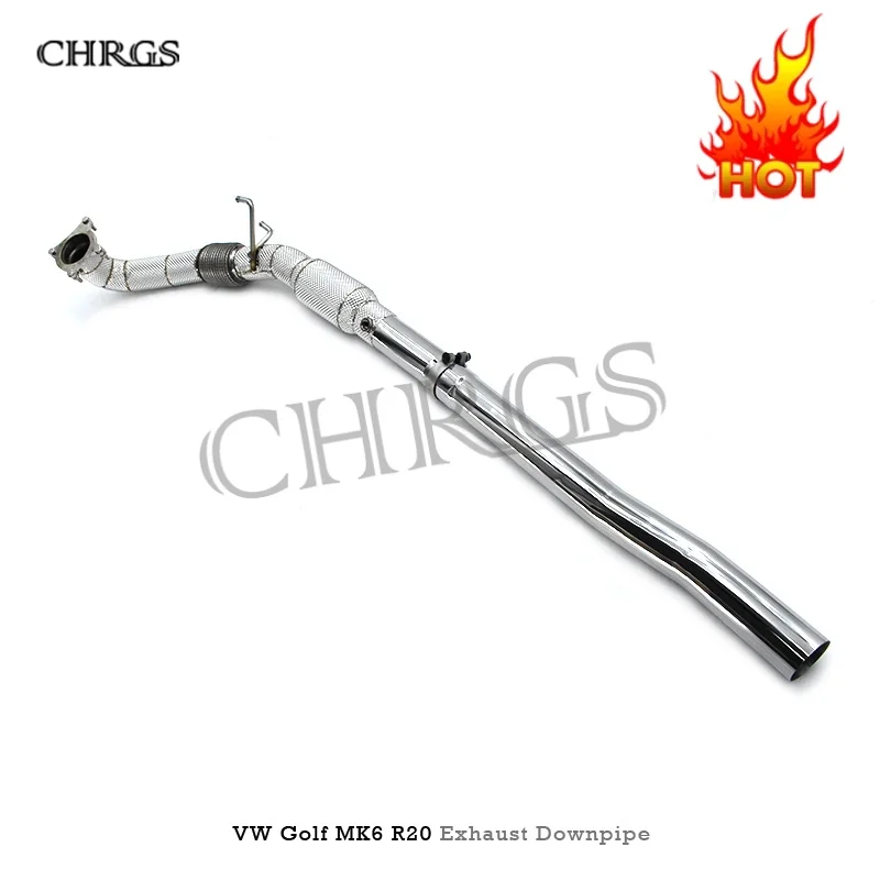 Восточная труба для VW Golf 6/MK6 R20 2,0 2009-2013, без кошачьей даунпайп из нержавеющей стали 304, выхлопная труба без катализатора Восточная труба для VW Golf 6/MK6 R20 2,0 2009-2013, без кошачьей даунпайп из нержавеющей стали 304, выхлопная труба без катализатора