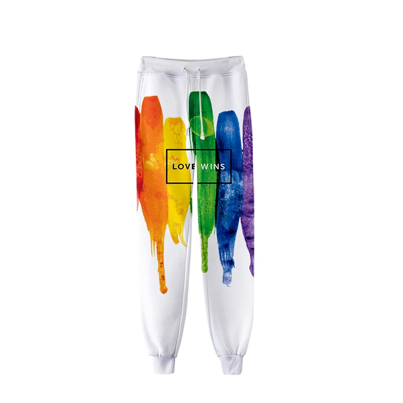 Personality Joggers Pant Loose Trousers 3D Fitness Pants Sweatpant Rainbow Lgbt Fashion Hip Hop Men Women 3d Flag Lesbians Gays