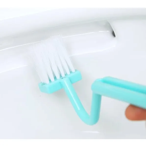 S-Shaped Bendable Toilet Brush for Bathroom - Dead Corner Cleaner Creative Elbow Plastic Toilet Bowl Cleaning Brush
