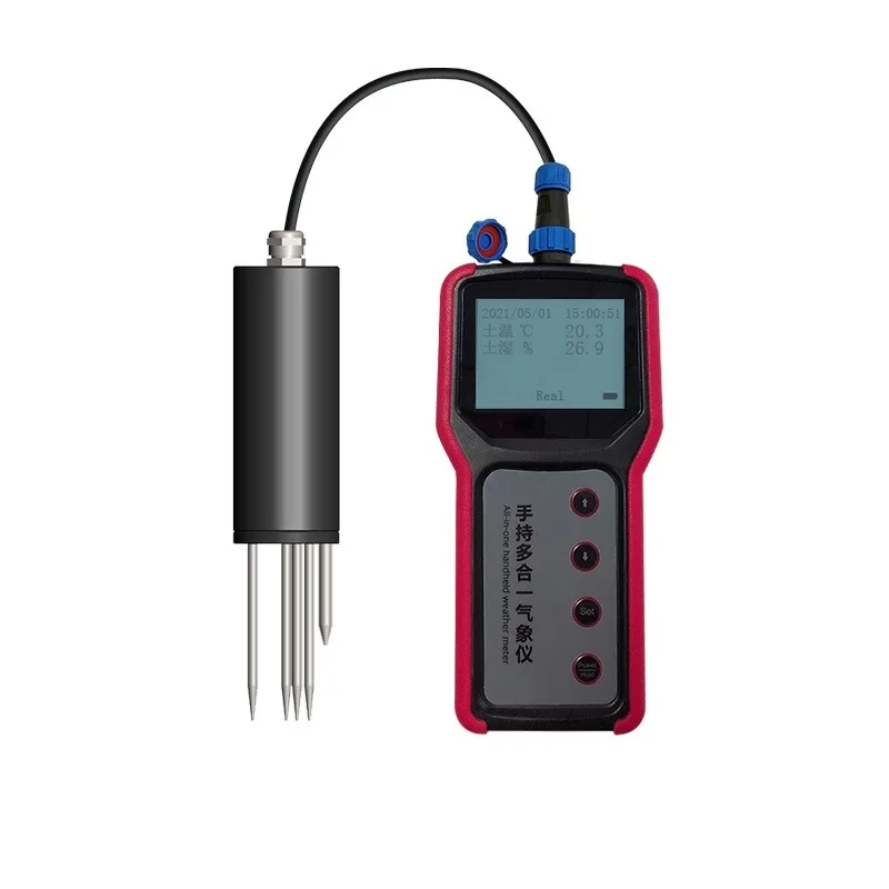 

Agriculture Monitoring Smart Ec Portable Moisture Meter Analyzer 7 in 1 Hand-held Soil Temperature and Humidity With Display