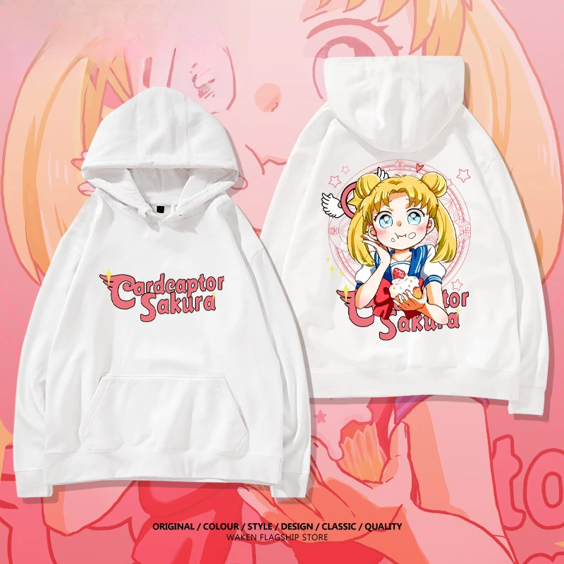

Sailor Moon, Usagi Tsukino, and Tsukino Mizuki Anime Collaboration Girl Series Autumn and Winter Fleece Hoodie Couple Outfits