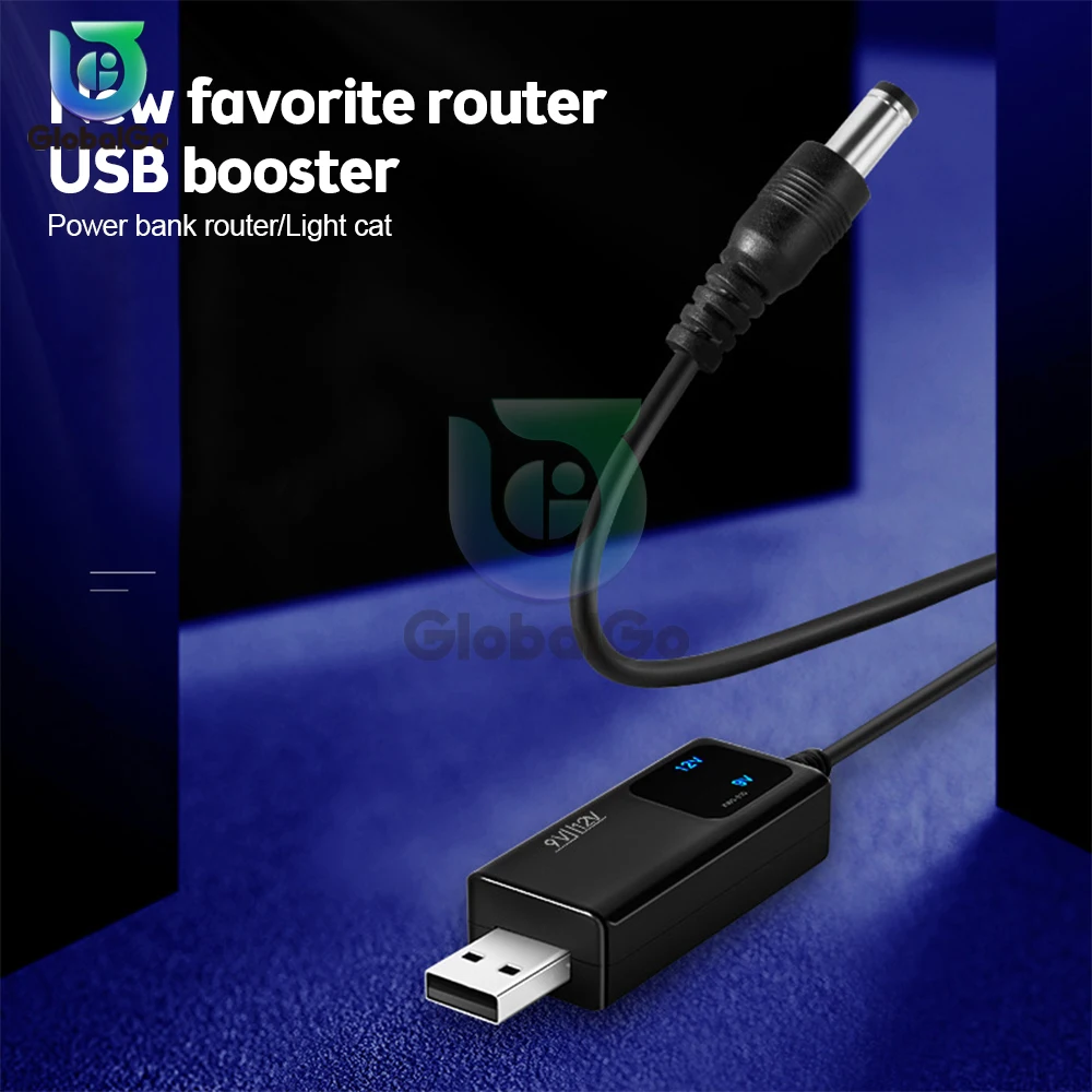 USB Power Boost Line DC 5V do 9V/12V Moduł Step UP Konwerter USB Adapter Kabel Routera 2.1x5.5mm Wtyczka