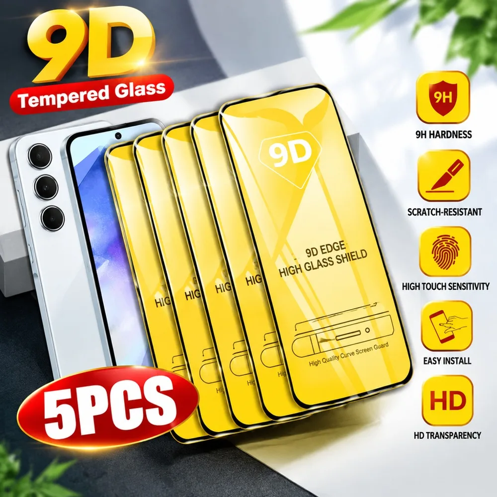 5PCS 9D Tempered Glass For Samsung Galaxy S20 S20+ S20 Ultra Screen Protector For Samsung Galaxy S10 S10+ S10 5G S23 Ultra