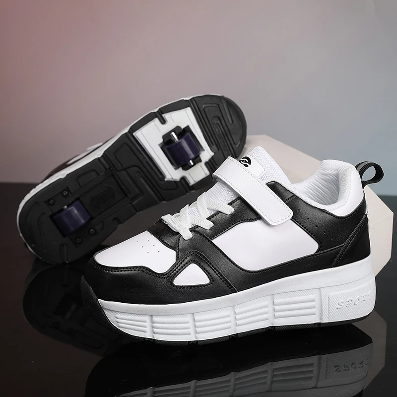 

New 2025 Girls' Winter Heelys: Invisible 4-Wheel Auto-Retractable Wear-Resistant Walking Roller Shoes casual