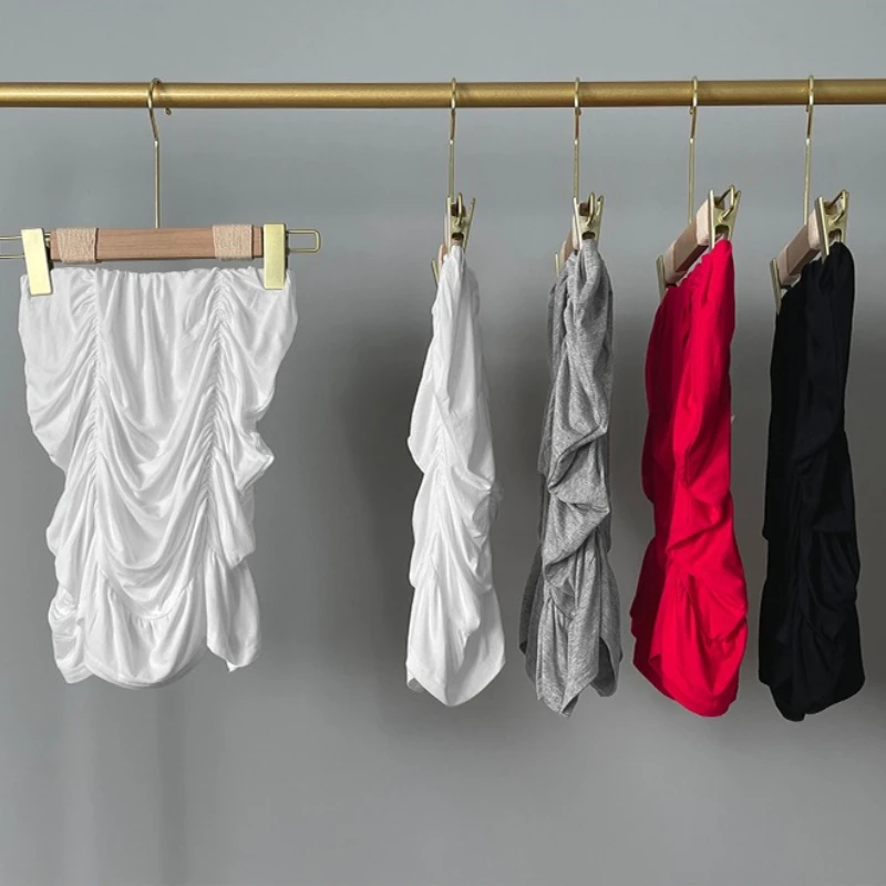 2026 韓国スタイルの新しい女性のクロップドハーフレングススカート夏のファッション痩身年齢軽減スタイルヒップハグフリルスカート