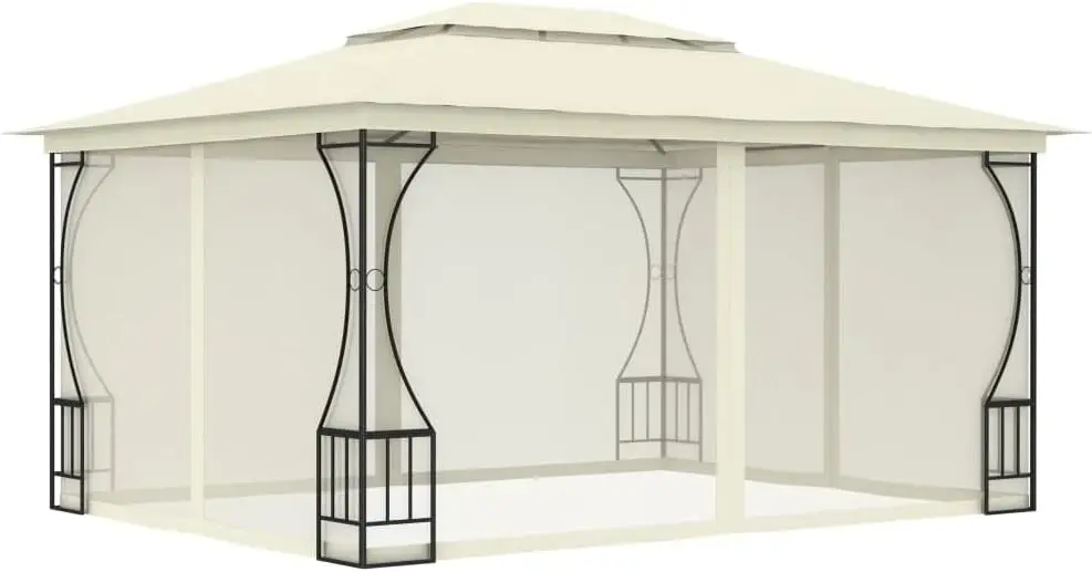 

Gazebo with Nets Event Tent Outdoor Canopy Garden Pavilion Canopy Tent UV Resistant for Garden Patio Lawns Parties 9.8'x13.1'x8.