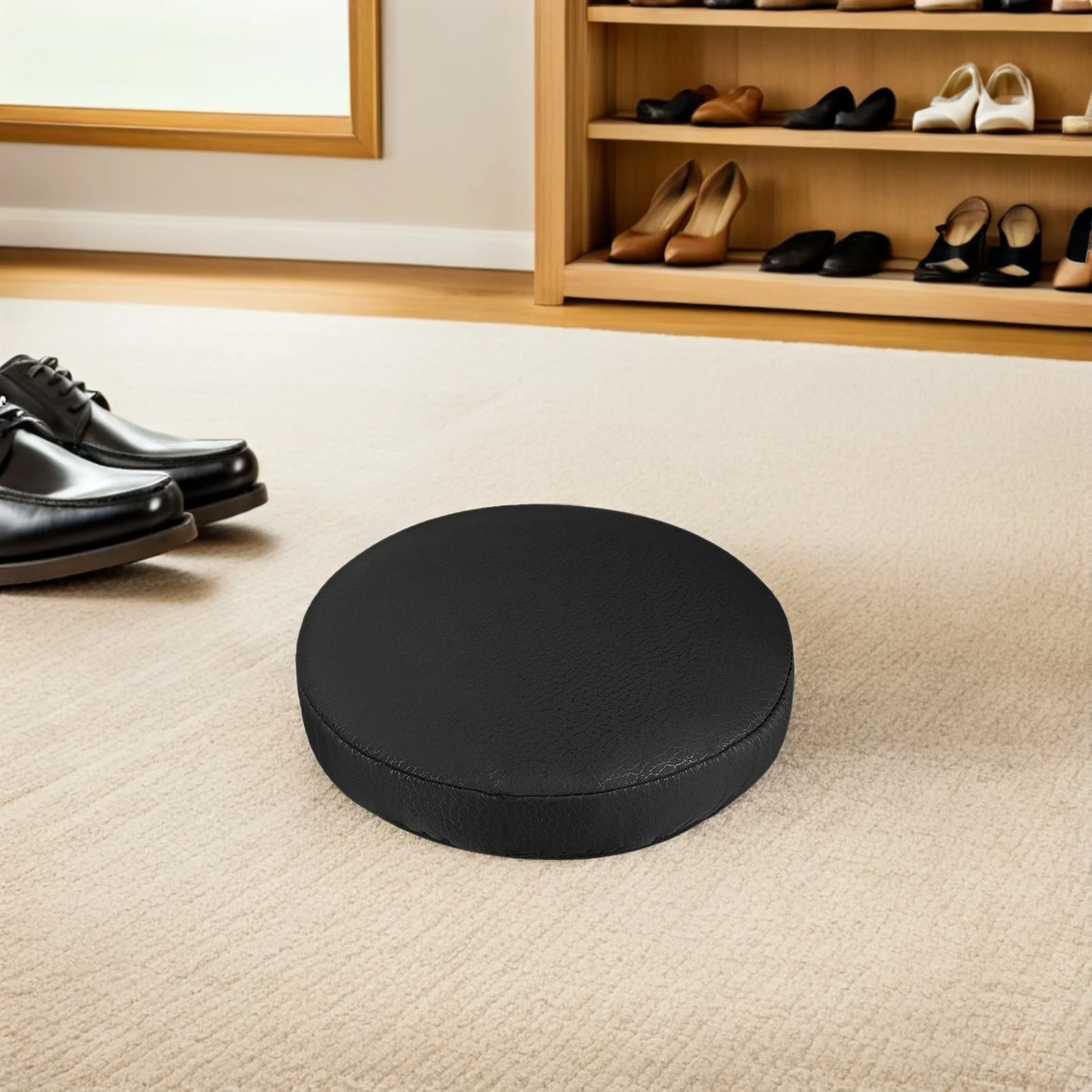 2 stuks ronde hoezen elastische ronde hoes stretch stoel stoelhoezen voor eetkamer stoelbeschermer modern design zwart