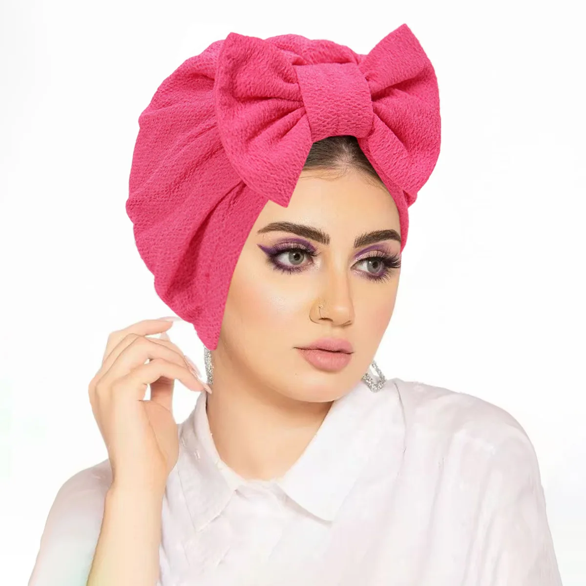 

New Inidan Hat Muslim Hijab Women Chemo Cap Bow Knot Turban Beanies Bonnet Hair Loss Headscarf Bandanas Headband Turbante Mujer