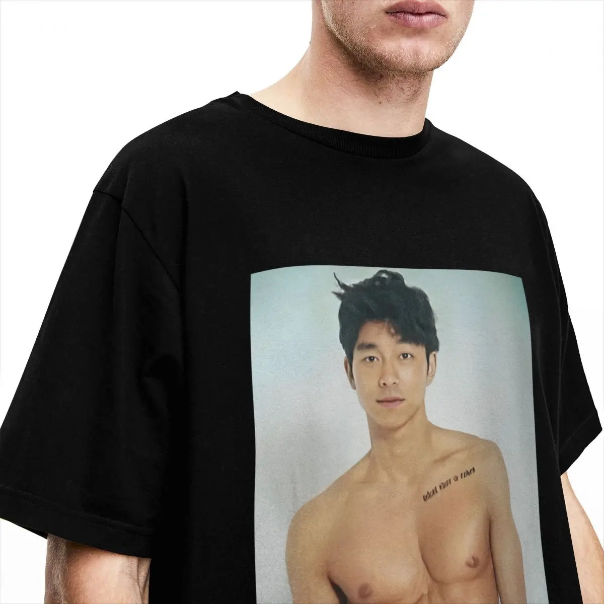 Men's Gong Yoo T Shirts Cotton Clothing Beach Awesome Short Sleeve T-Shirt O Neck Hip Hop Pattern Tshirt Plus Size 5XL 6XL