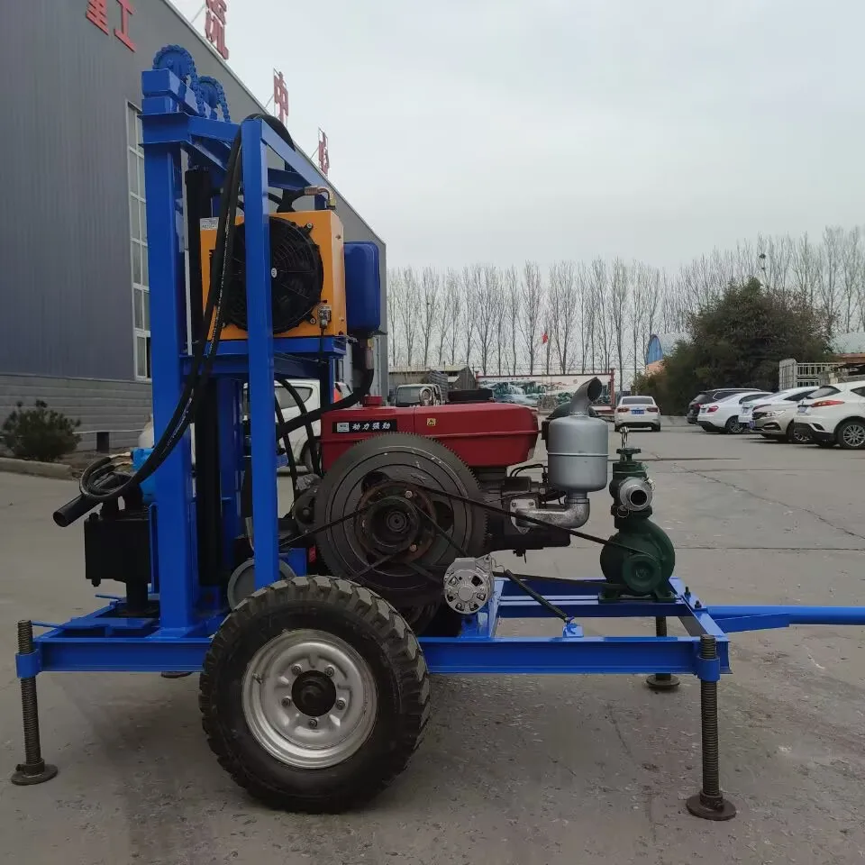 Fabbrica personalizzata Drirect vende motore diesel 22HP Potente 100m 150m 180m Macchina per impianto di perforazione di pozzi d'acqua