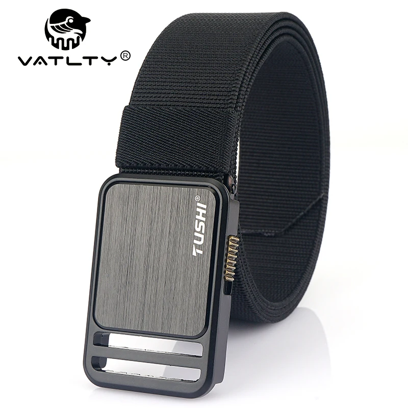 

VATLTY 35mm Elastic Belt for Men Alloy Pluggable Buckle Military Army Belt Tactical Outdoor Girdle Male Hiking Camping Waistband