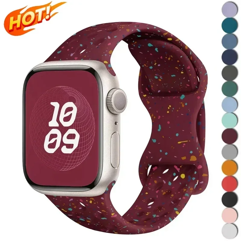 Silikonarmband für IWatch Serie 10 9 8 7 6 5 SE Transparentes Armband für Apple Watch Band Ultra 2 49 mm 46 42 45 44 40 41 38 mm