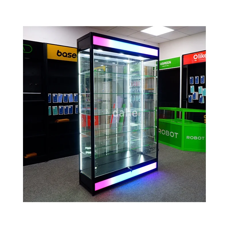 

custom.Smoke and Shop Glass Display Showcase Smoke Shop Decorative Display Cabinet Show for Grocery Store Display