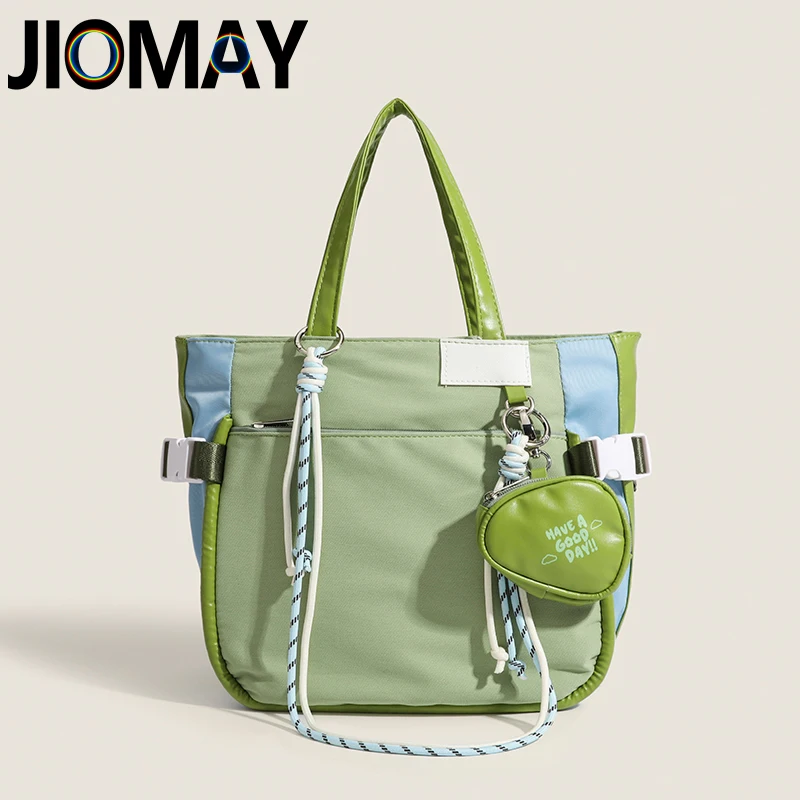 JIOMAY Fashion Trends Women Handbags Luxury Designer Handbags Large Capcity Makeup Bag ​Color Contrast Sporty Shoulder Bag