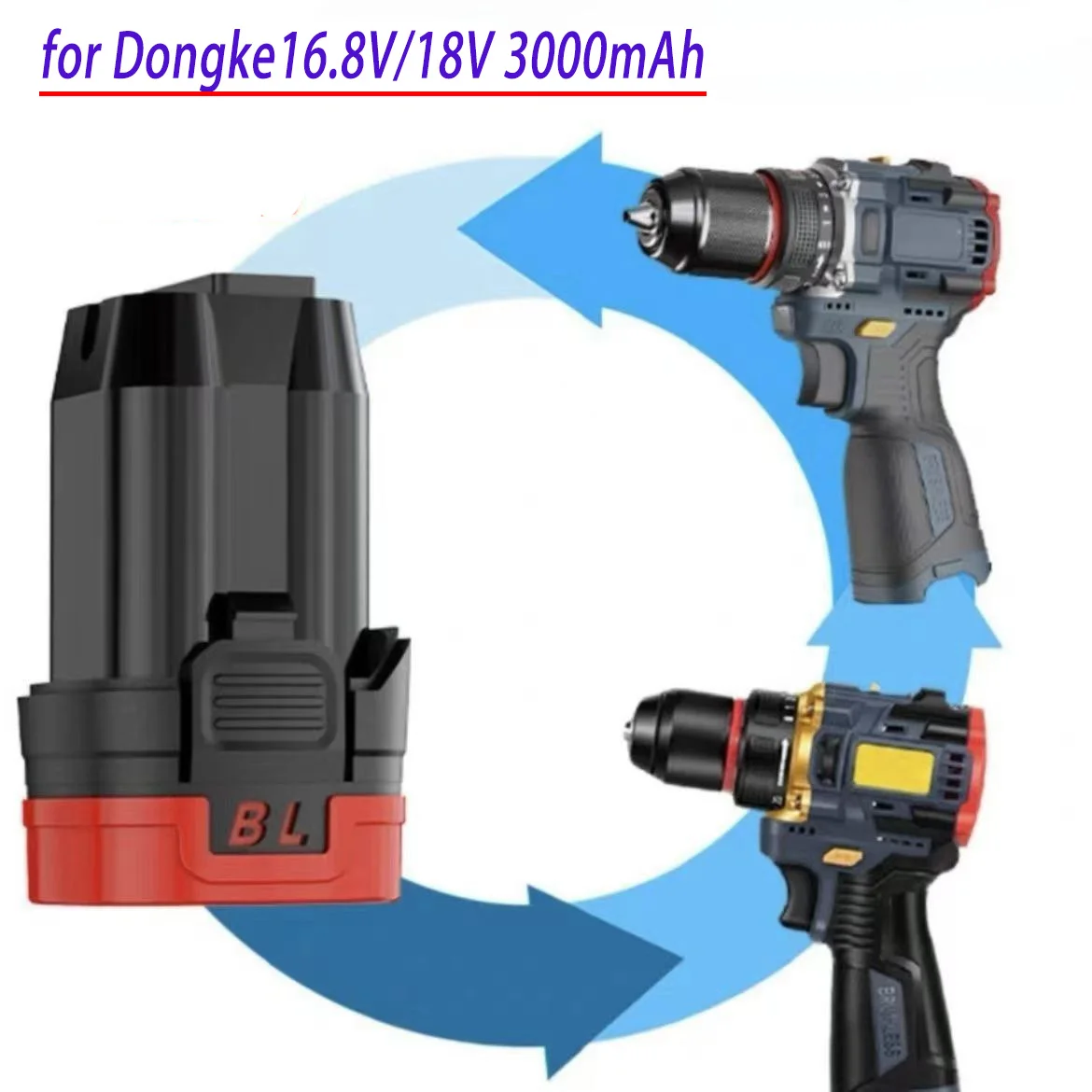 16.8V/18V 100%New Battery for Dongke 3000mAh JAVN Battery, Brushless Small Steel Gun, Starter, Brushless Lithium
