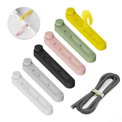 UMUST Silicone Cord Ties Reusable Cable Organizer Ties Cord Organizer for Headphone Buckle Design Flexible Cable Ties for Wire