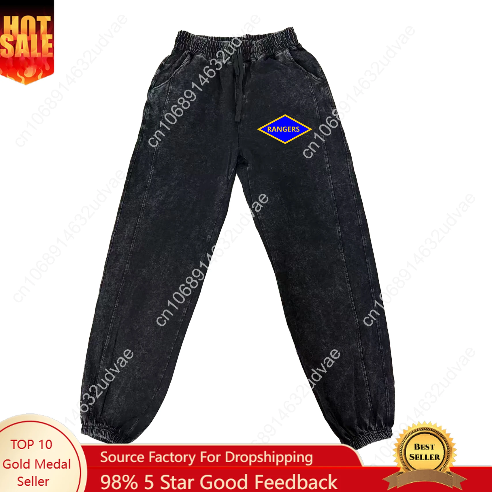 

Army Ranger WW2 Diamond Pants Man Woman Teenager Retro Vintage Trousers Cotton Elastic Sweatpants Customized Pant with Pocket