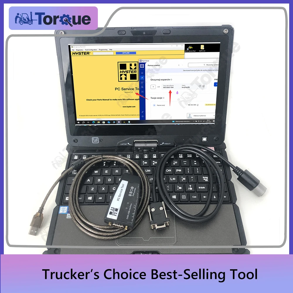 

Getac Laptop for Yale Hyster PC Service Tool CAN USB Interface diagnostic cable Ifak forklift truck auto diagnositc tool